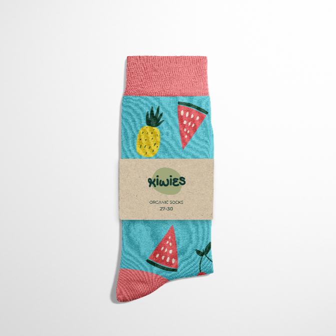 Kindersocken "Früchte" aus Bio-Baumwolle