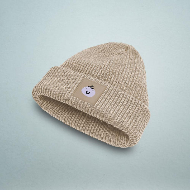 Mütze aus Bio-Baumwolle mit Patch "Happy Kid"