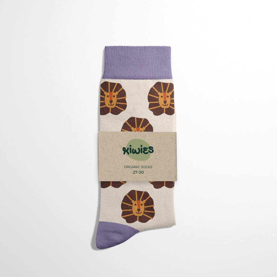 Kindersocken "Löwe" aus Bio-Baumwolle