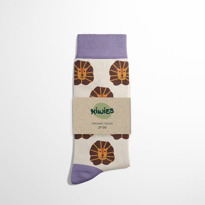 Kindersocken "Löwe" aus Bio-Baumwolle